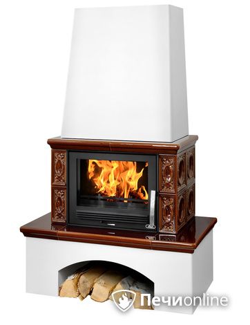 Печь-камин ABX Lombardie, коричневая в Калининграде